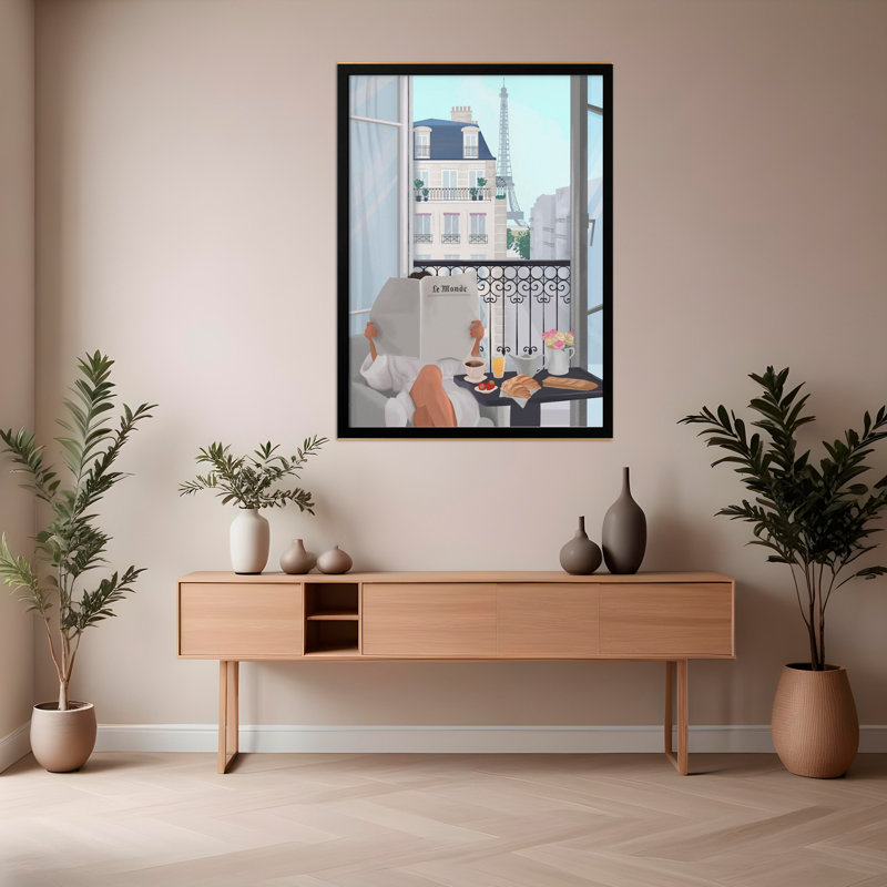 Classic Elegance "Paris Balcony" Framed Print Wall Art, 10" H x 8" W 
