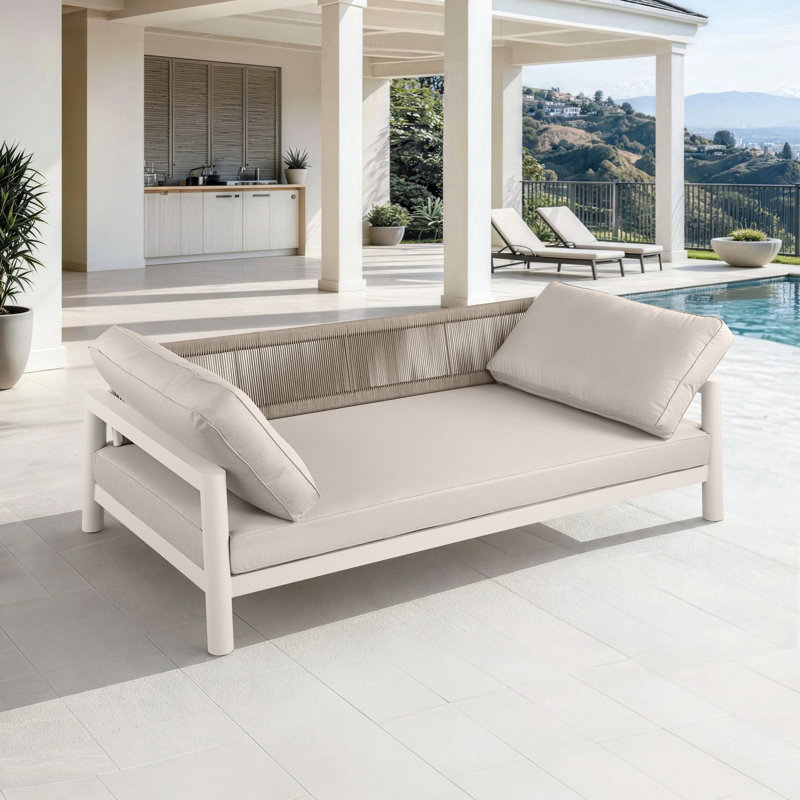 Canapé d'extérieur 89 po Fairmont, Cream Beige, Cream Beige