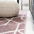 Mashawna Blocks Modern Geometric Rose/White Rug-1882011405