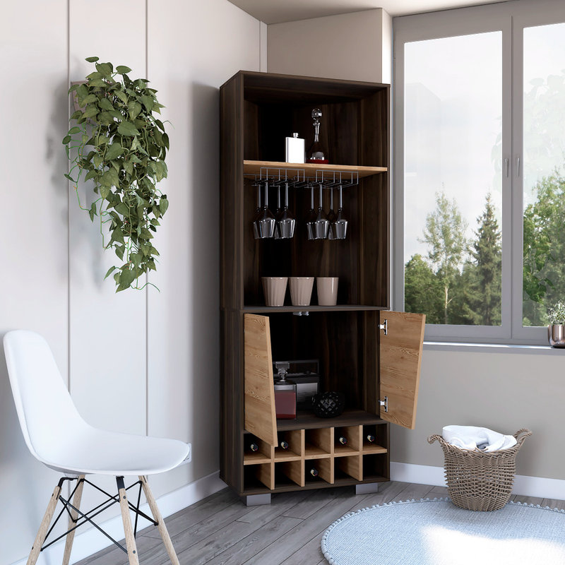 Armoire de bar d'angle
