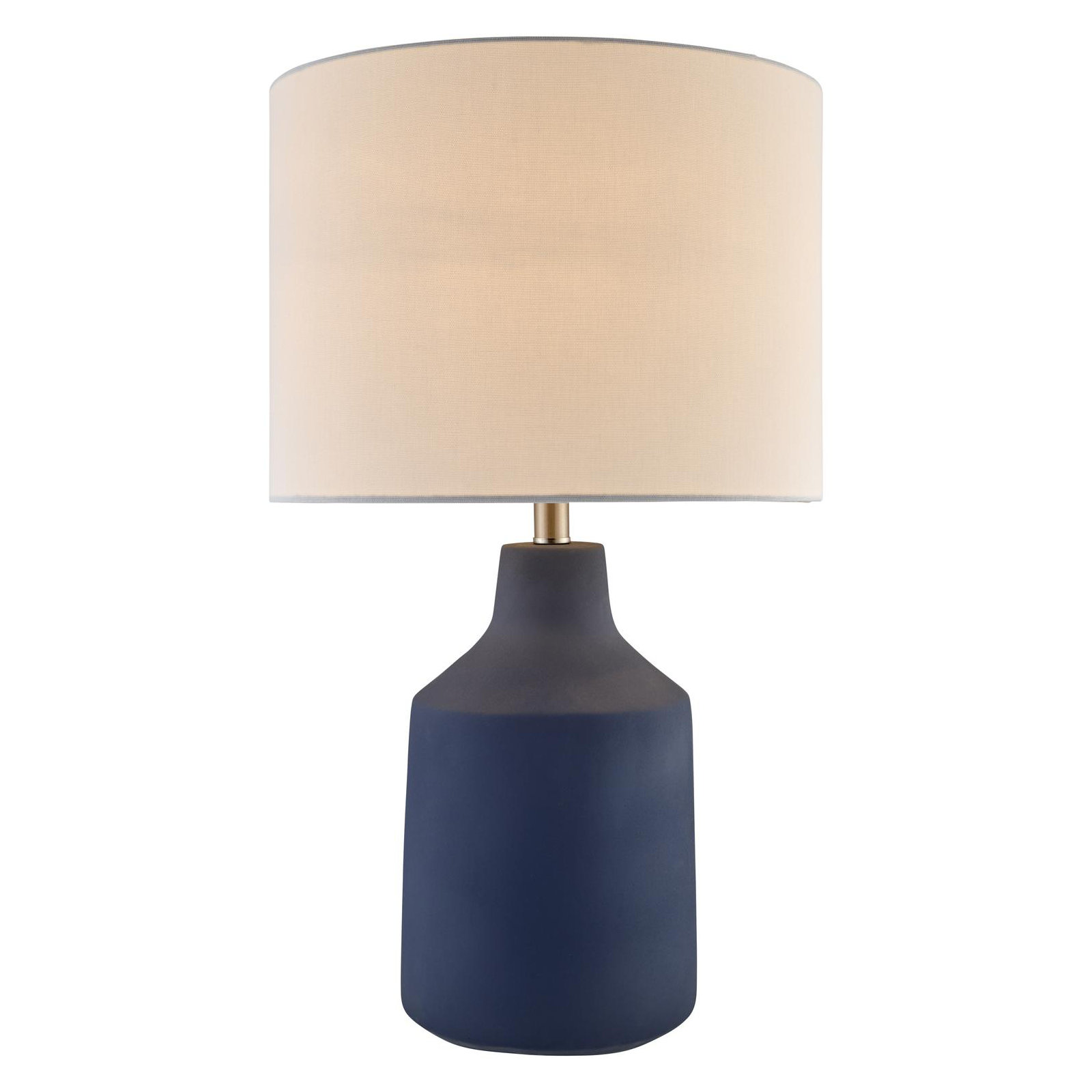 Lockwood Concrete Table Lamp with Linen Shade , Blue, White