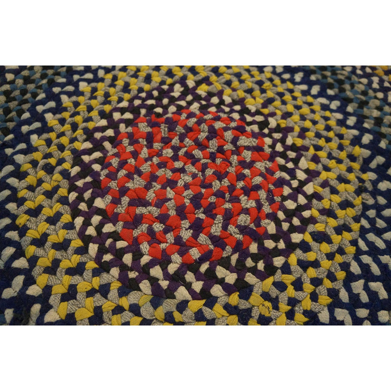 Antique Braided American Allover Knotted Rug