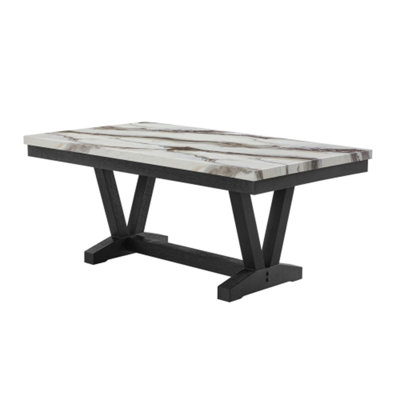 Panda Black & White Marble Dining Table - A Luxurious Centerpiece for Upscale Dining