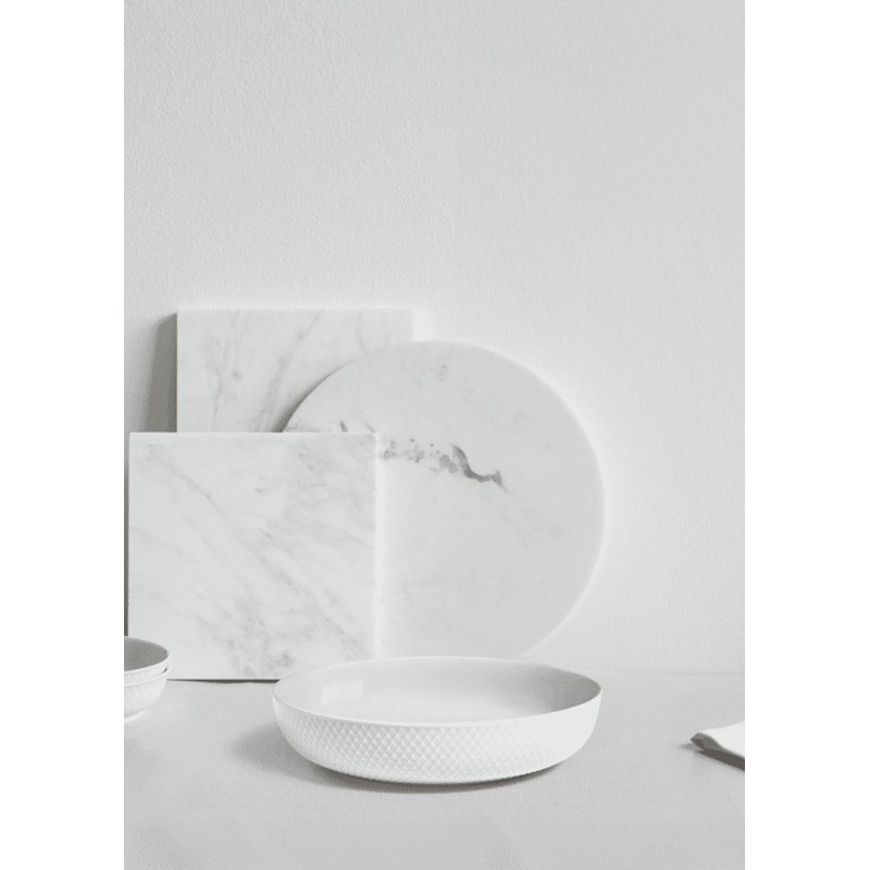 Rhombe Porcelain Serving Bowl, Green