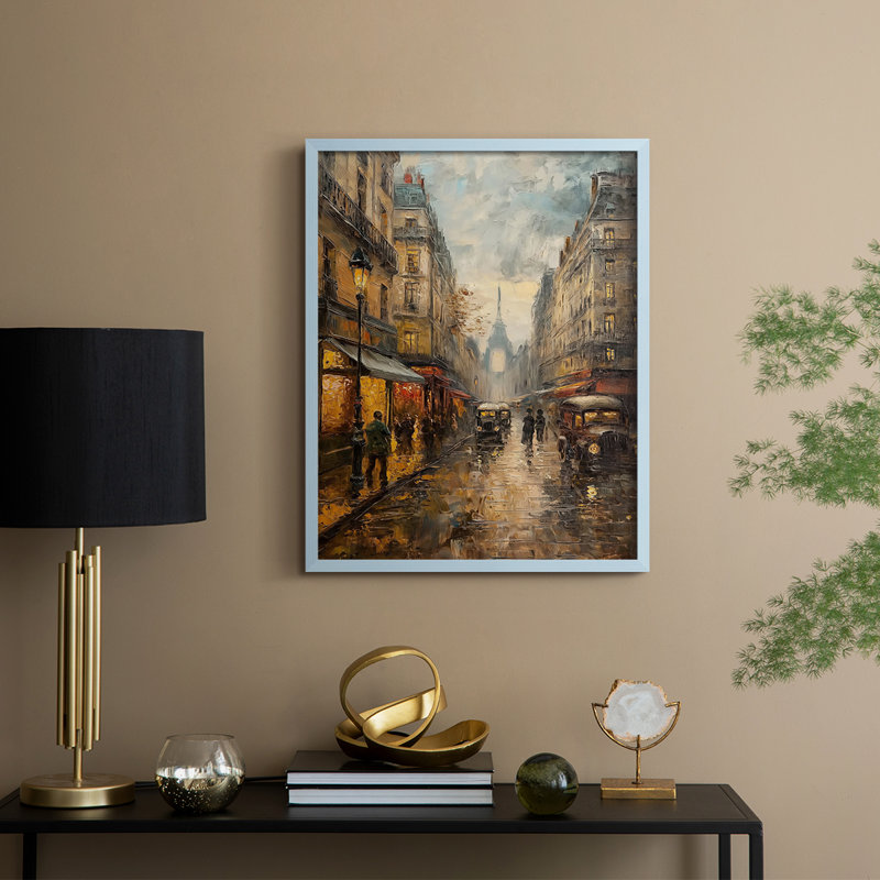 «LANDSCAPES Series CECLxxxx», reproduction encadrée - bois massif, H 11 po x l 9 po, Bleu