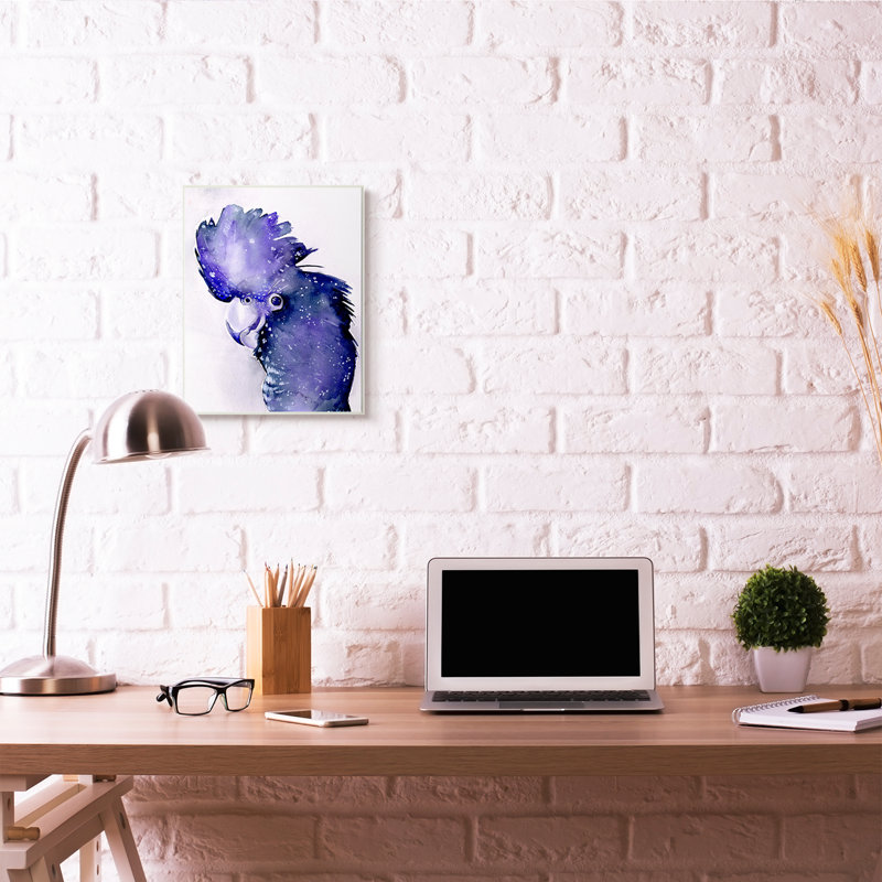 « space oiseau mauve animal » par jennifer paxton parker-reproduction d’art, H 19 po x l 13 po x P 0,5 po, Plaque murale
