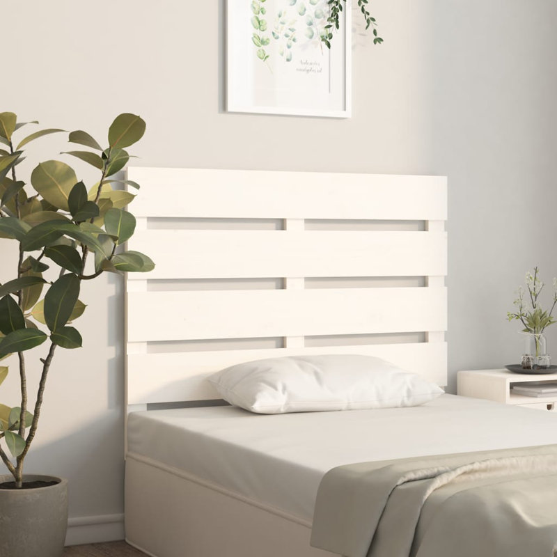Santini Solid Wood Headboard, White, 75 x 80 cm