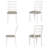 Zaff 6 - Person Four Leg Base Dining Set-1333995536-1333995537