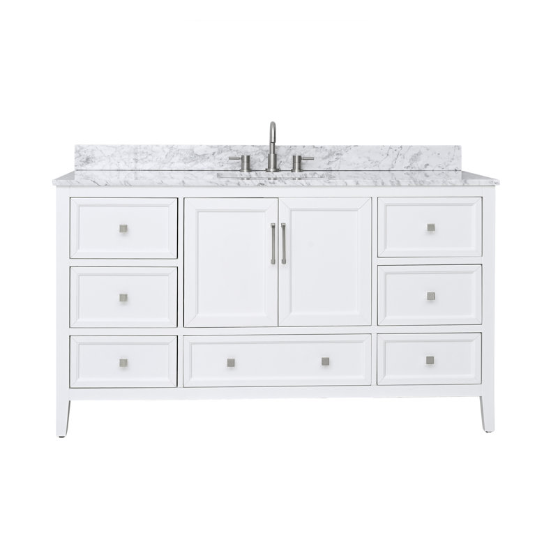 Ensemble de meuble-lavabo simple 61 po Murrieta, Blanc