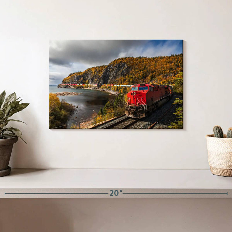 Train de fret Mehar en automne, H 8 po x l 12 po