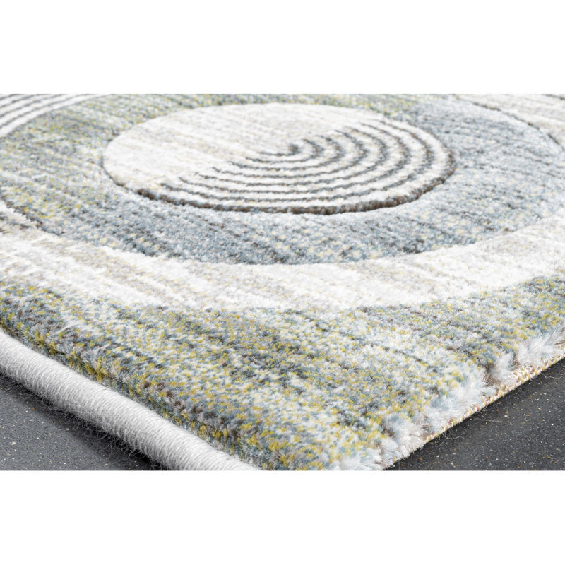 Tapis vert, bleu, gris anthracite, ivoire et gris Essentials, Rectangle 5 pi 3 po x 7 pi 6 po