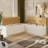 L-Shaped Corner Storage Bench With Flip-Top Lid - White & Natural Wood Finish