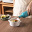 Distributeur d'huile d'olive en porcelaine opaque 24 oz - Huilier et vinaigrier moderne en relief avec bec anti-goutte