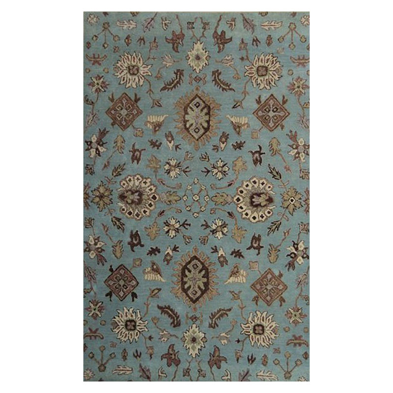 Acaia Wool Floral Indoor Rug, Square 1'6"