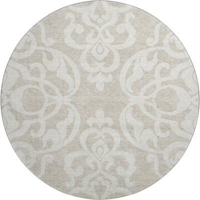 Premium Machine Washable Prisco Beige Rug