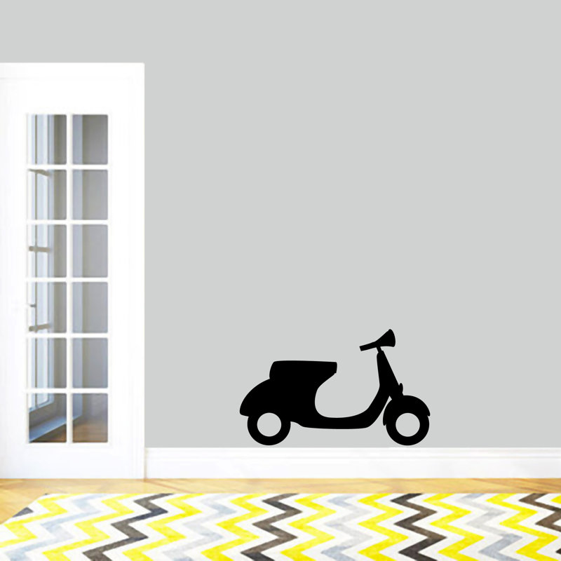 Décalcomanie murale scooter du moteur Monico, Noir
