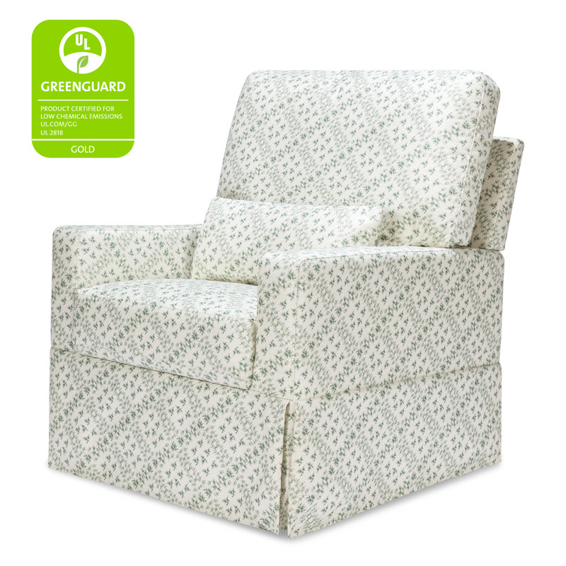 Crawford Pillowback Comfort Swivel Glider, Green