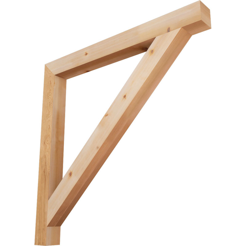Support de bloc traditionnel, Cèdre rouge de l'Ouest (lisse), H 44 po x l 3,5 po x P 44 po