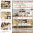 59" Farmhouse Buffet Cabinet with Sliding Barn Door, Rustic Sideboard with 3 Drawer & Removable Wine Rack, White-2016223018-2016223012