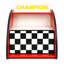 Table de chevet Kids Racing Car avec tablette de rangement ouverte, 1 tiroir et bordure arrondie-591218387