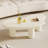 46.45" Modern Centre Table, Irregular Cream White Cloud Coffee Table with 3 Legs