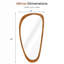 Miroir mural asymétrique en bois massif sculpté Boho L 48 po x l 24 po