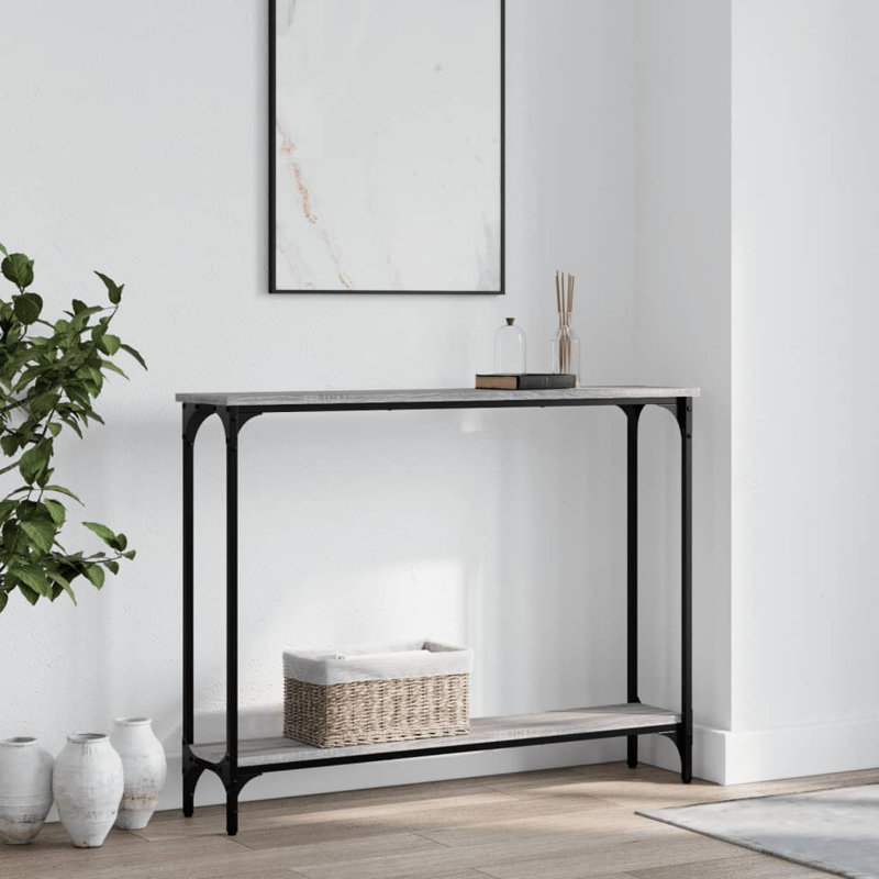 Console Table, Grey Sonoma, 75cm H x 100cm W x 22.5cm D