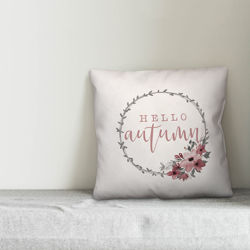 Floral Throw Pillow, 16" x 16"