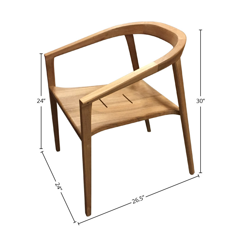 Fauteuil d'extérieur en teck Spence