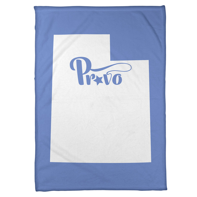 Jeté polaire provo utah, l 62,5 po x L 82,5 po, bleu