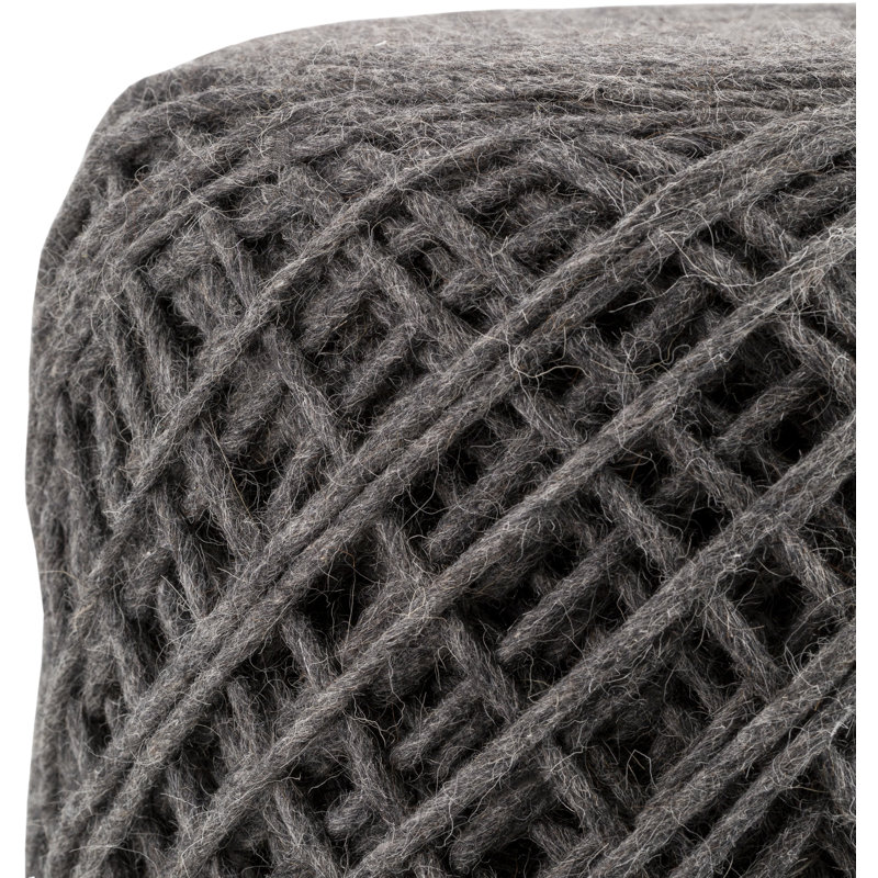 Repose-pieds rond 16 po Chevelle, Noir / gris anthracite