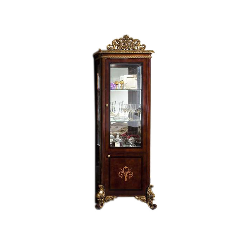 Heine Lighted China Cabinet, Hinges On The Left