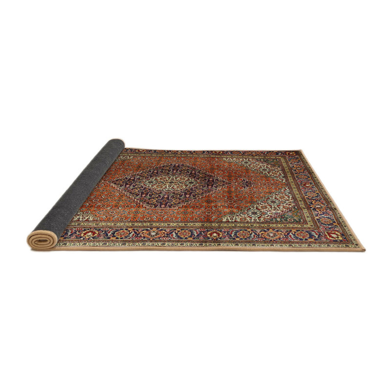 Tapis rouge / brun Izabelle Southwestern, Rond 6 pi