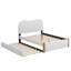 Lit plateforme tapissier avec pieds de soutien en bois et lit gigogne-1157830832