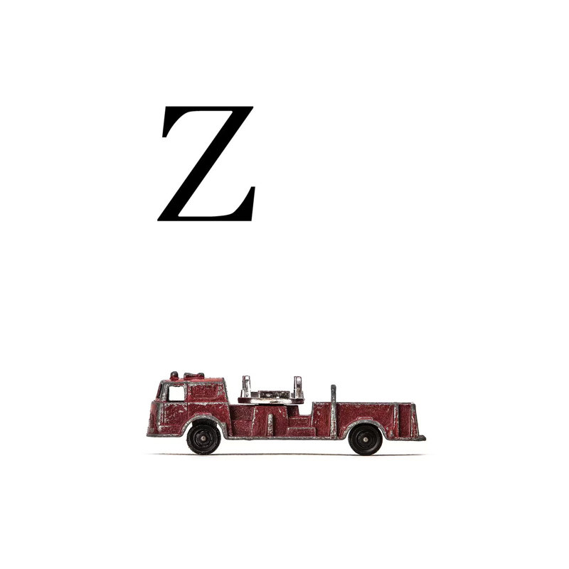 Z Fire Engine Letter - Print on Canvas, 101.6 cm H x 66.04 cm W x 1.91 cm D, Wrapped Canvas