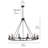 12-Light Rustic Hanging Wagon Wheel Light Fixtures