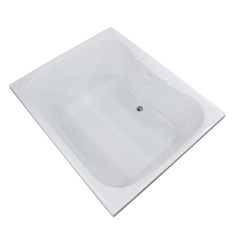 Dominica 59'' x 40.5'' Soaking Acrylic Bathtub