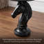 Statue de cheval, table d'appoint, table de bout, salon, noir-1317001739