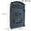 Boîte aux lettres murale verrouillable en fonte d'aluminium-989399387-989399384