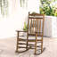 Chaise berçante en bois à haut dossier Traditional