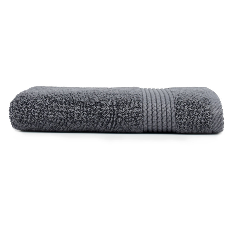 Abenamar Turkish Cotton Hand Towel, Dark Gray