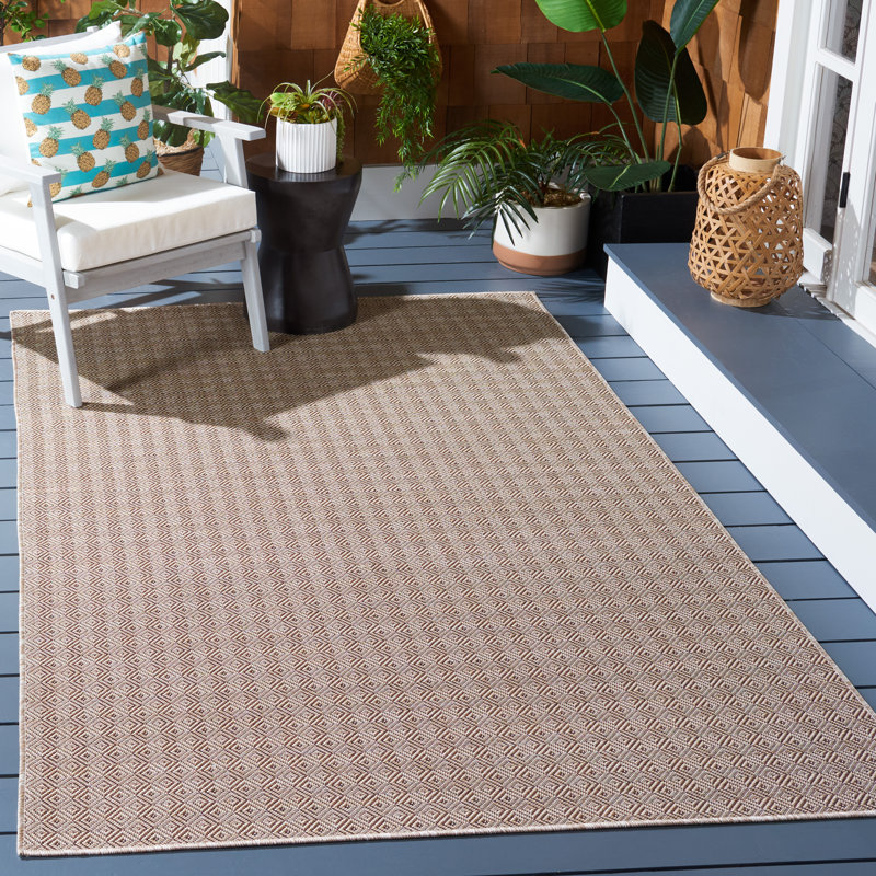 Alexios Performance Geometric Indoor/Outdoor Area Rug, Rectangle 4' x 6'