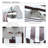 Outsunny Retractable Awning, Patio Awning Sunshade Shelter With Manual Crank Handle, 280Gsm UV Resistant Fabric And Aluminum Frame For Deck, Balcony, Yard-111473384-111473382