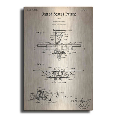 «Amphibian Avion Blueprint Brevet Parchment» par Patents