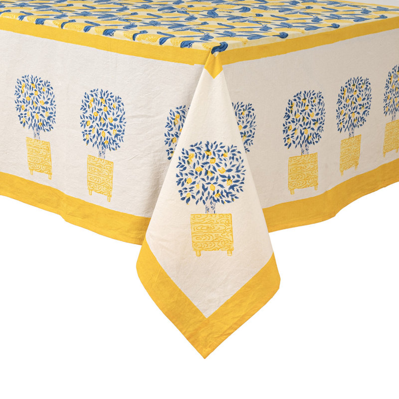 Lemon Tree Tablecloth, 59" W x 59" L