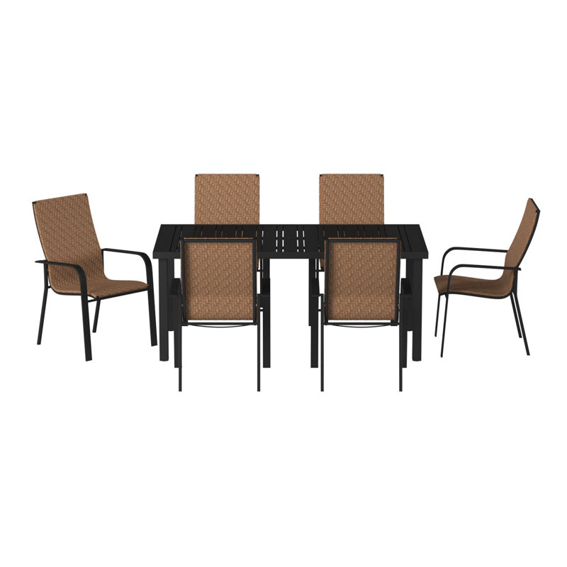 Ensemble de salle à manger rectangulaire pour 6 personnes 68,2 po Overbeck