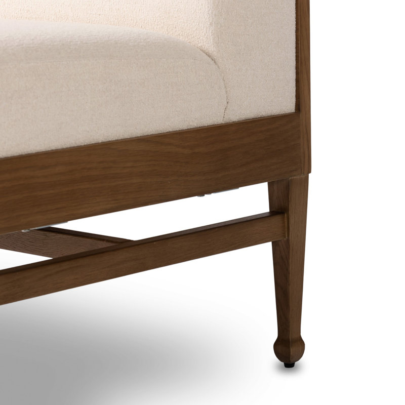Priscilla Dining Bench-49"-Crypton Wayfarer Snow, 32" H x 38.5" W x 26.5" D
