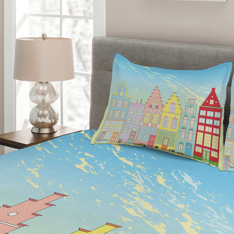 Polyester Coverlet, King Bedspread + 2 Shams
