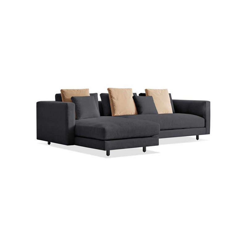 Hands Down Chaise Sectional, Left Hand Facing, Tofte Navy/Color Mix 1 Polyester Blend