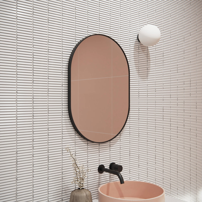 Inara Pill Mirror, Black, 28" x 20"